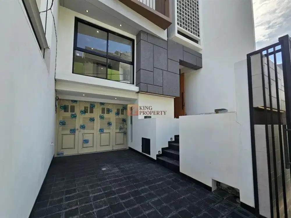 Lokasi strategis! Brand New Modern Minimalis Dijual Rumah Jelambar Kavling Polri 2,5 Lantai Unfurnish Grogol jakarta barat