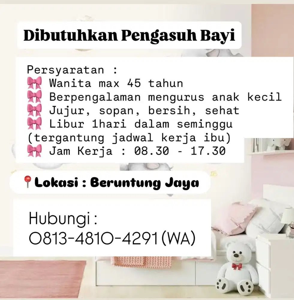 Dicari Pengasuh Bayi