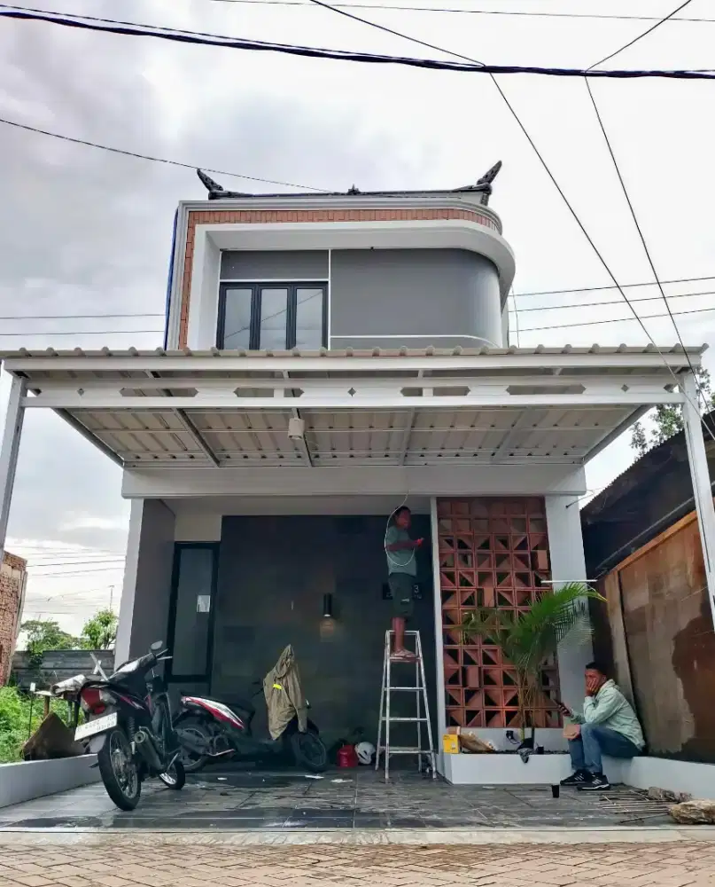 Kanopi rangka baja ringan