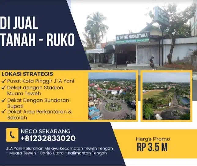 Jual Tanah Bangunan Muara Teweh Barito Utara Kalimantan Tengah