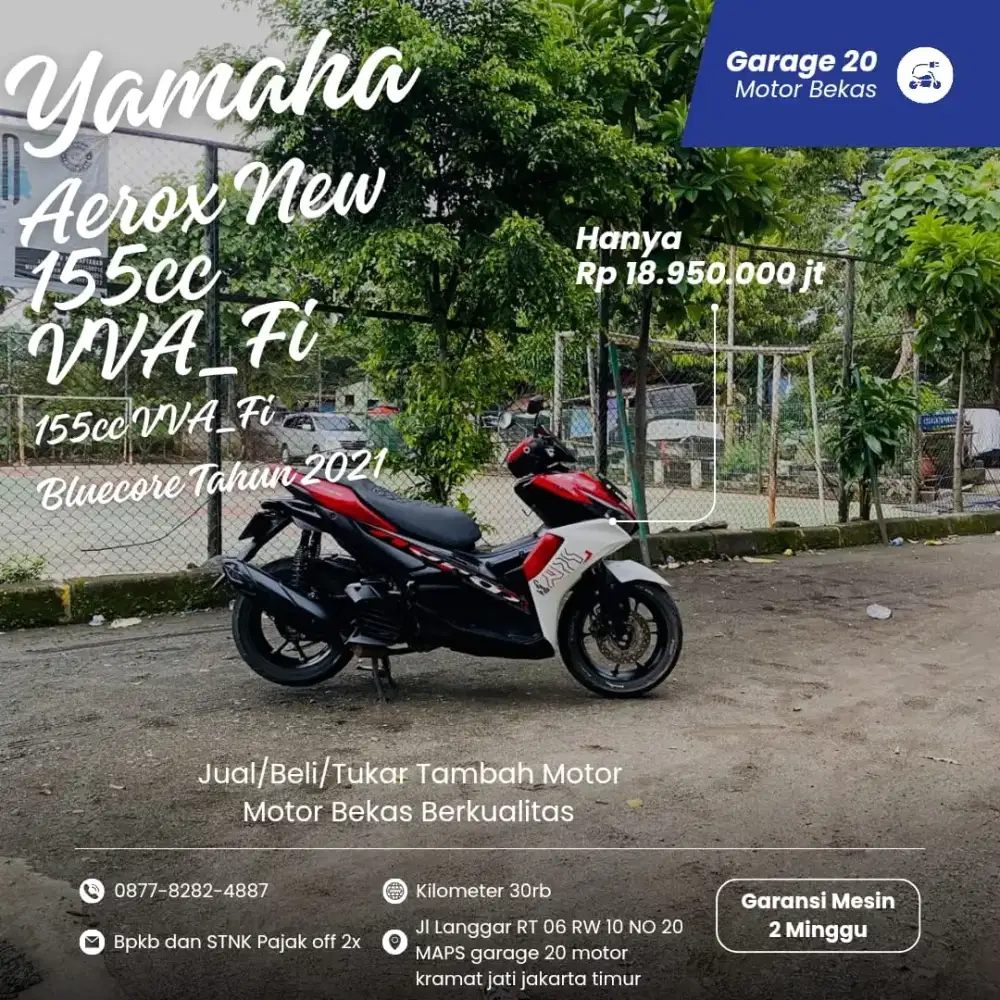 Yamaha All New Aerox 155cc Vva Fi Bluecore Fi Tahun 2021