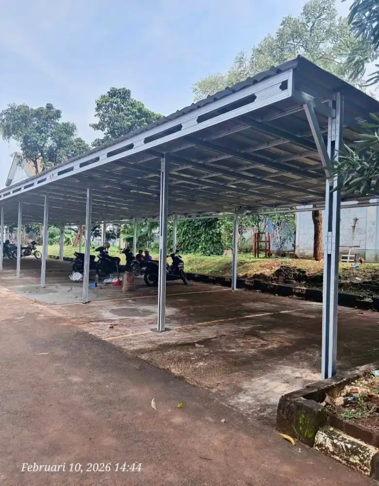 Pasang kanopi baja ringan