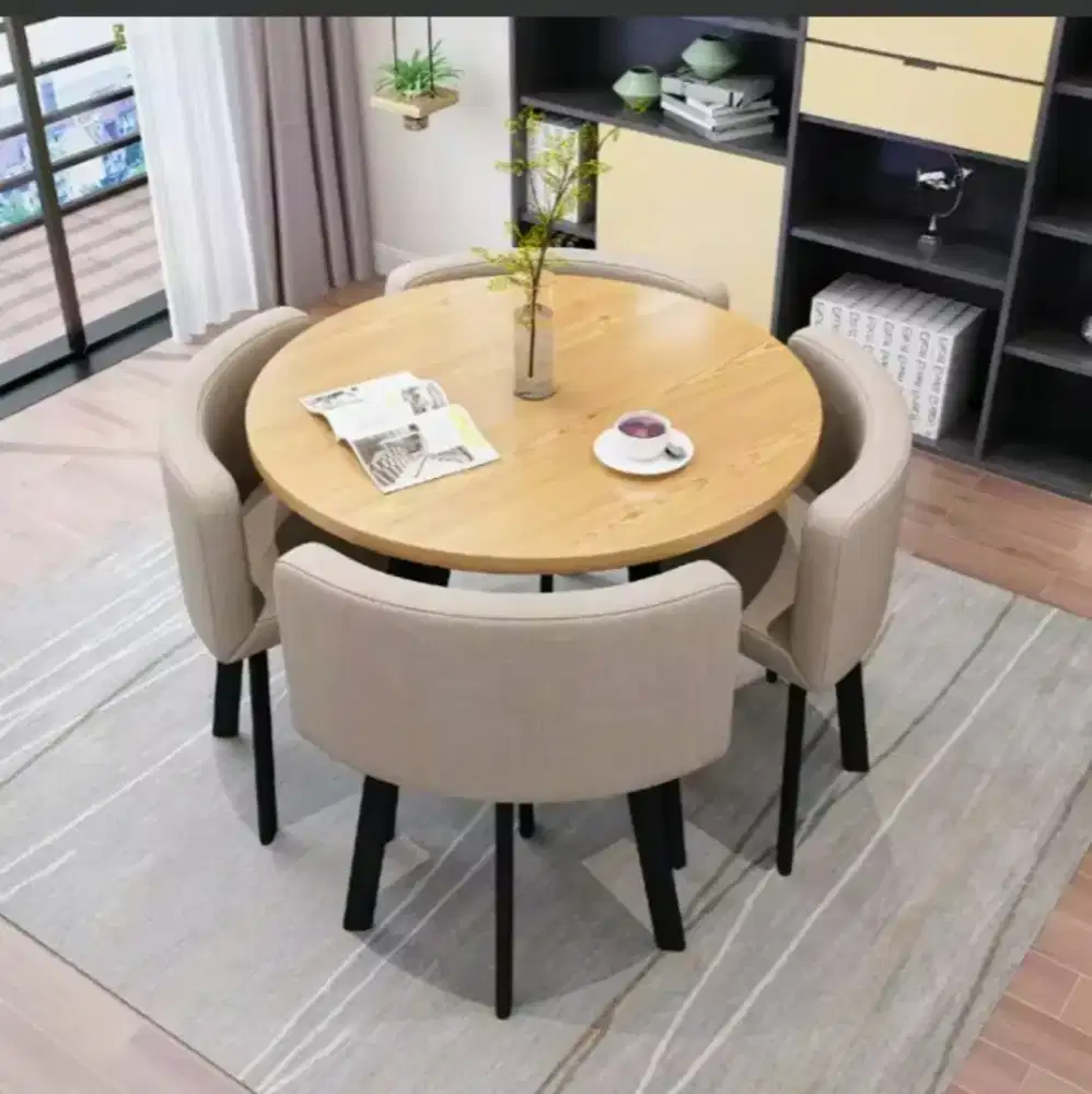 Meja makan 1 set sama bangku