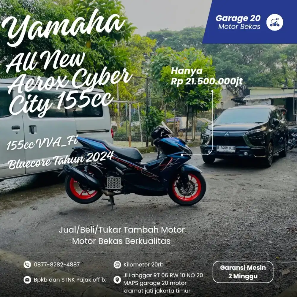Yamaha All New Aerox Cyber City 155cc Vva Fi Bluecore Tahun 2024