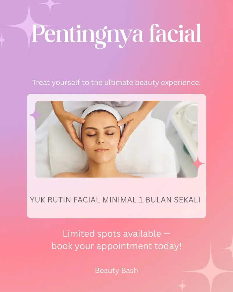 Beautician therapist facial
