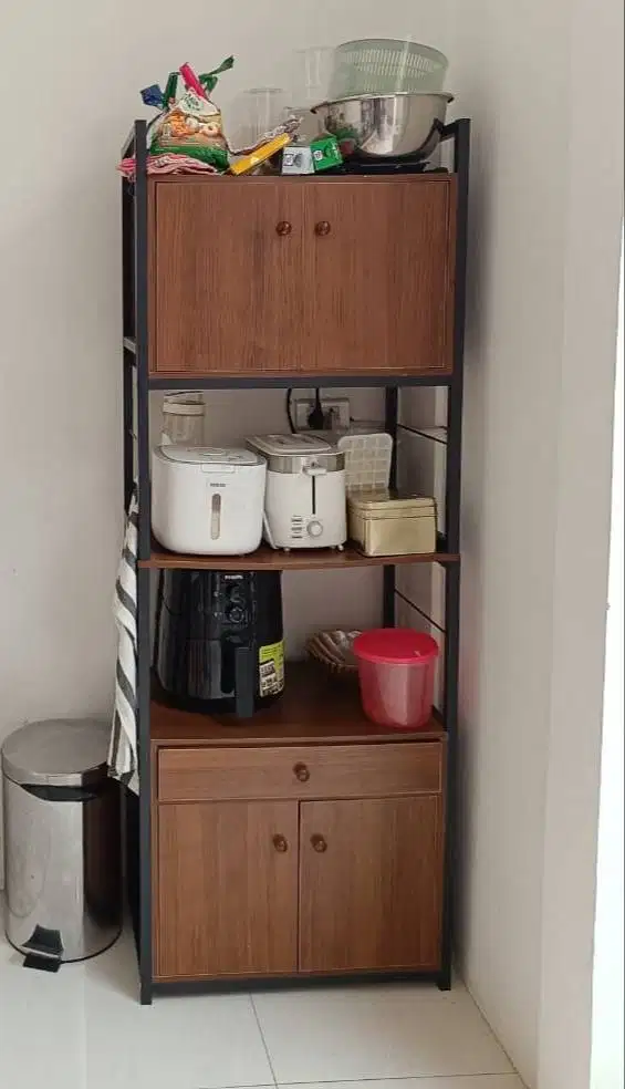 Rak Dapur E-TIFE Cokelat Hitam BEKAS / PRELOVED