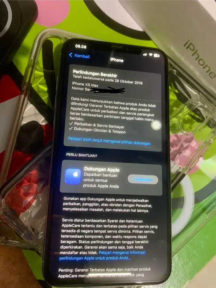 Iphone xs max 256gb all operator terdaftar