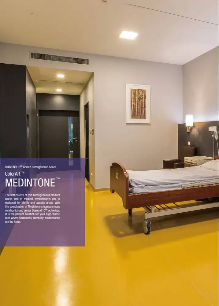 Vinyl Roll Anti Bakteri/Karpet Vinyl Armstrong Medintone Harga Per m2