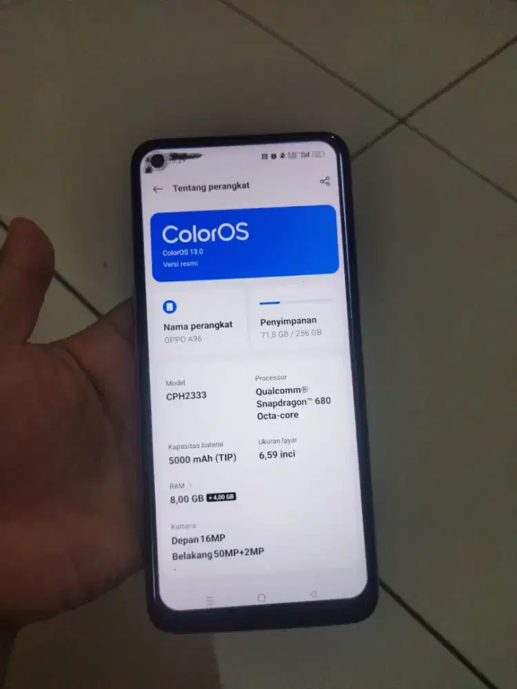 Oppo a96 normal
