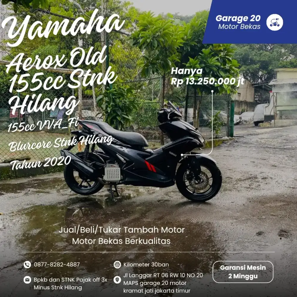 Yamaha Aerox Old 155cc Vva Fi Stnk Hilang Tahun 2020