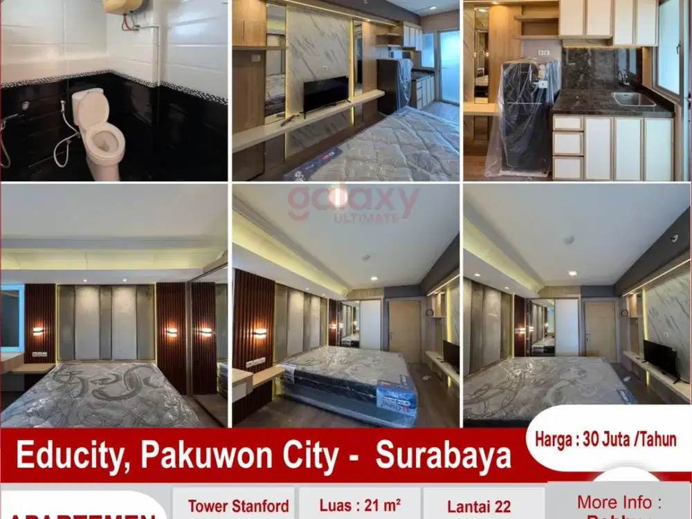 Apartemen Studio Furnish Educity Stanford Surabaya