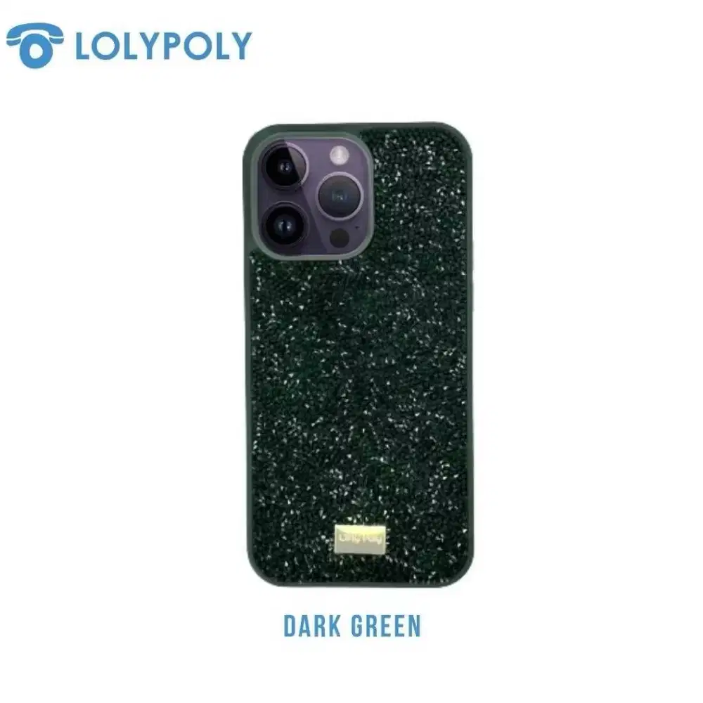 Preloved ori Loly Polly diamond case Dark Green