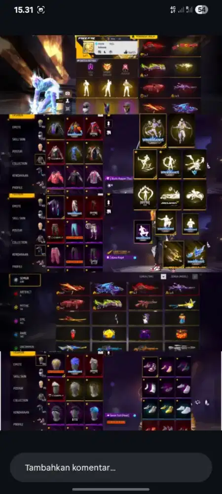 READY AKUN FF MURAH MERIAH