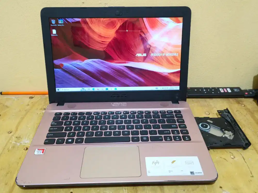 Laptop Asus X441BA Amd A4-9125 Ram 4Gb Hdd 1Tb No Lemot Siap Pakai
