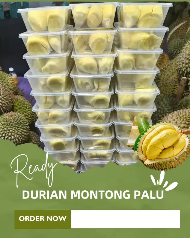 Durian Asli Montong Parigi Kupas Kemasan Frozen Fresh Dijamin Enak