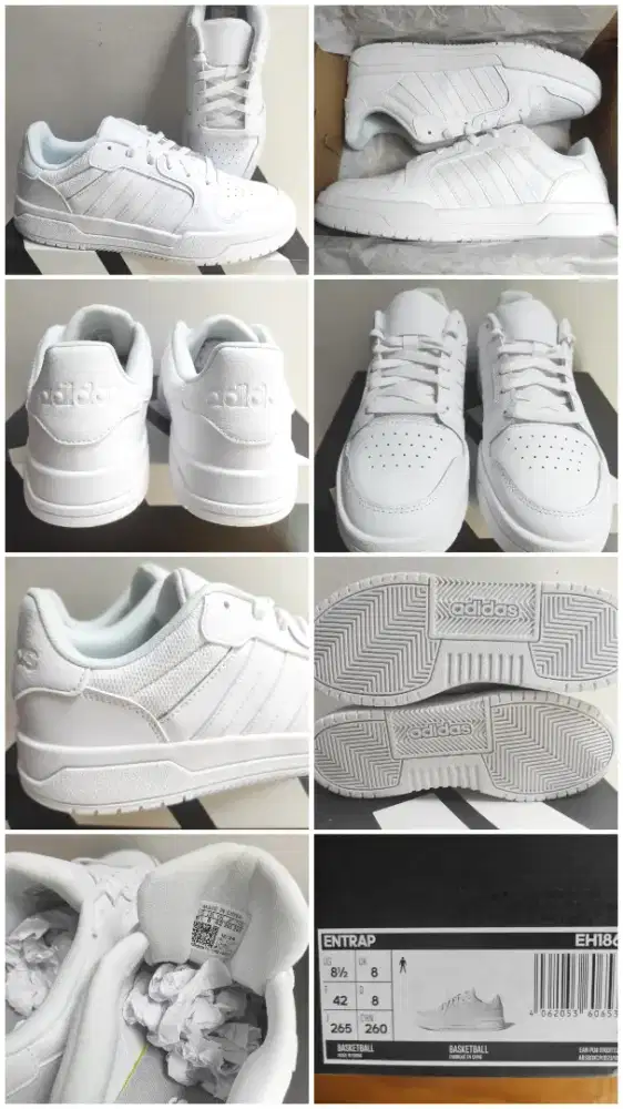 Adidas Entrap Basketball & Lifestyle Shoes Men White 42 Original