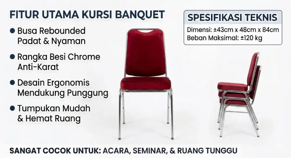 Kursi premium,rangka anti karat