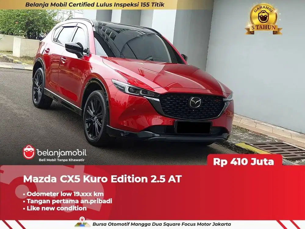 [ GARANSI 5TH ] Mazda CX5 CX-5 CX 5 Kuro Edition 2.5 AT 2022/2023