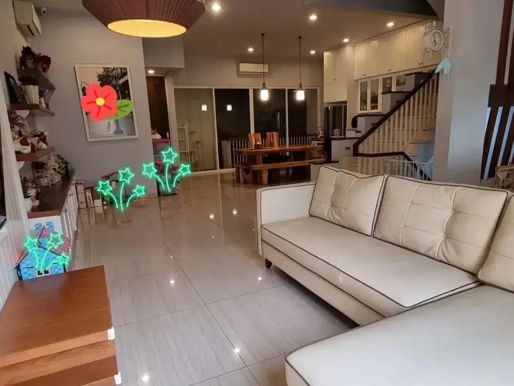 Jual Rumah Cluster Manyar Permai PIK 8x17 3 Lantai Full Furnished SHM