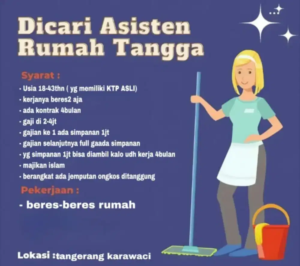 yuuk Loker ART untuk perempuan