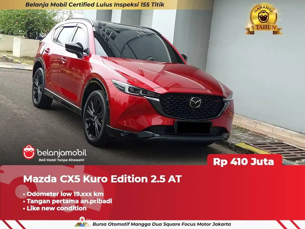 [ GARANSI 5TH ] Mazda CX5 CX-5 CX 5 Kuro Edition 2.5 AT 2022/2023