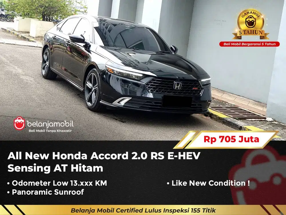 [ LOW KM ] Honda Accord 2.0 RS E-HEV Sensing AT Hitam 2024/2025