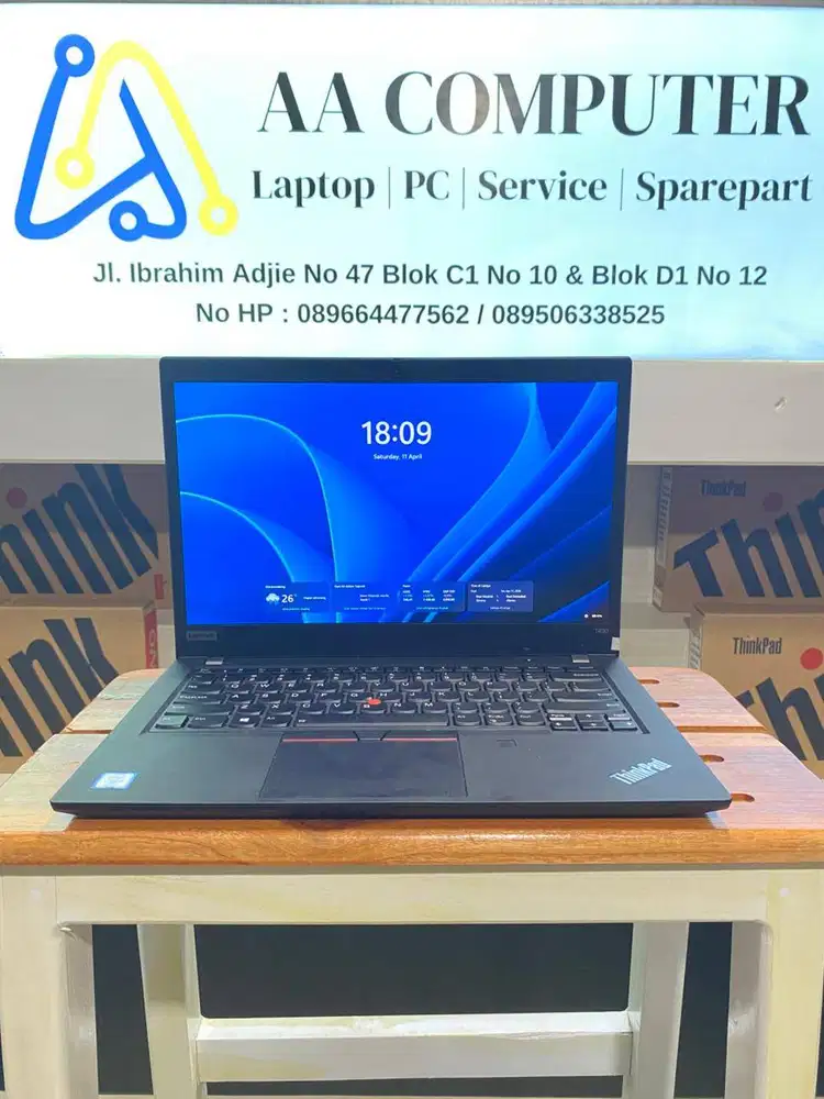 Lenovo ThinkPad T490 Core i5 Gen 8 RAM 8GB SSD 256GB – Laptop Bisnis