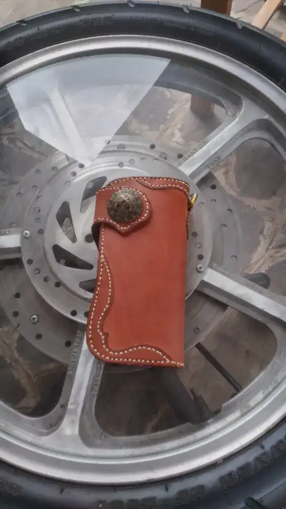 Leather wallet bikers