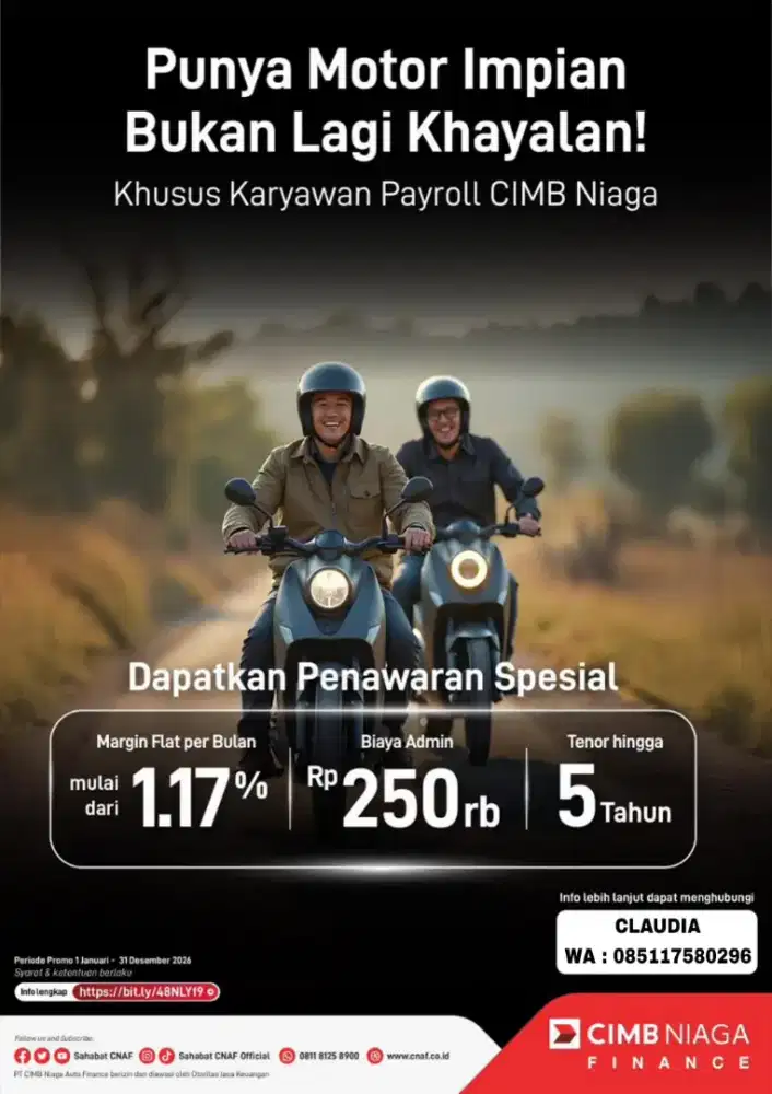 kredit motor khusus karyawan Payroll CIMB Niaga