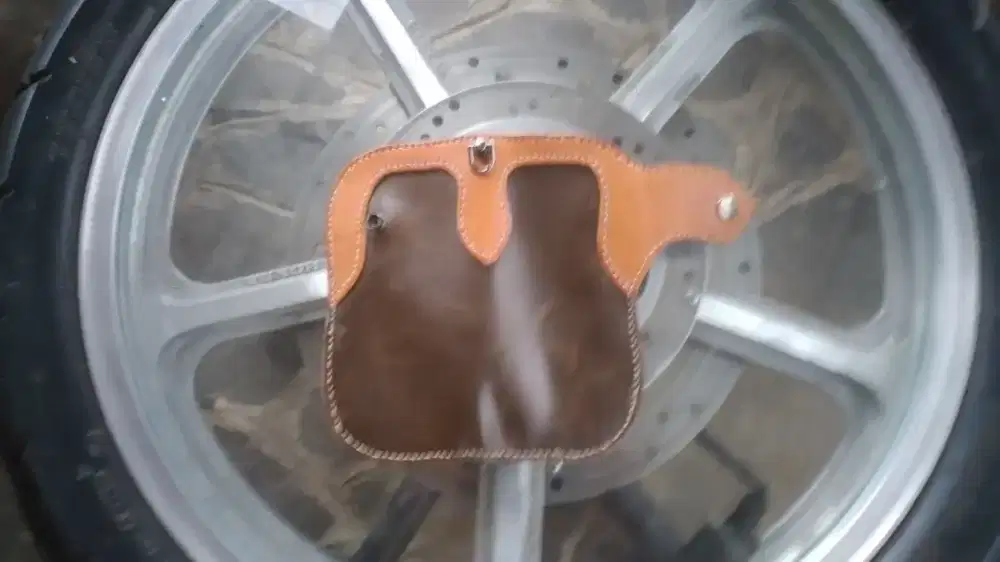 Leather wallet biker