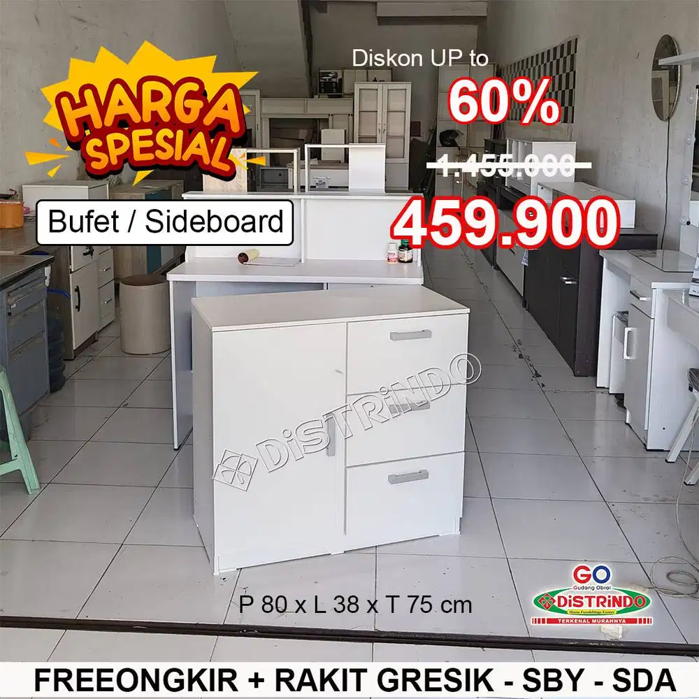 Distrindo - Bufet / Sideboard Minimalis 3Laci + Lemari