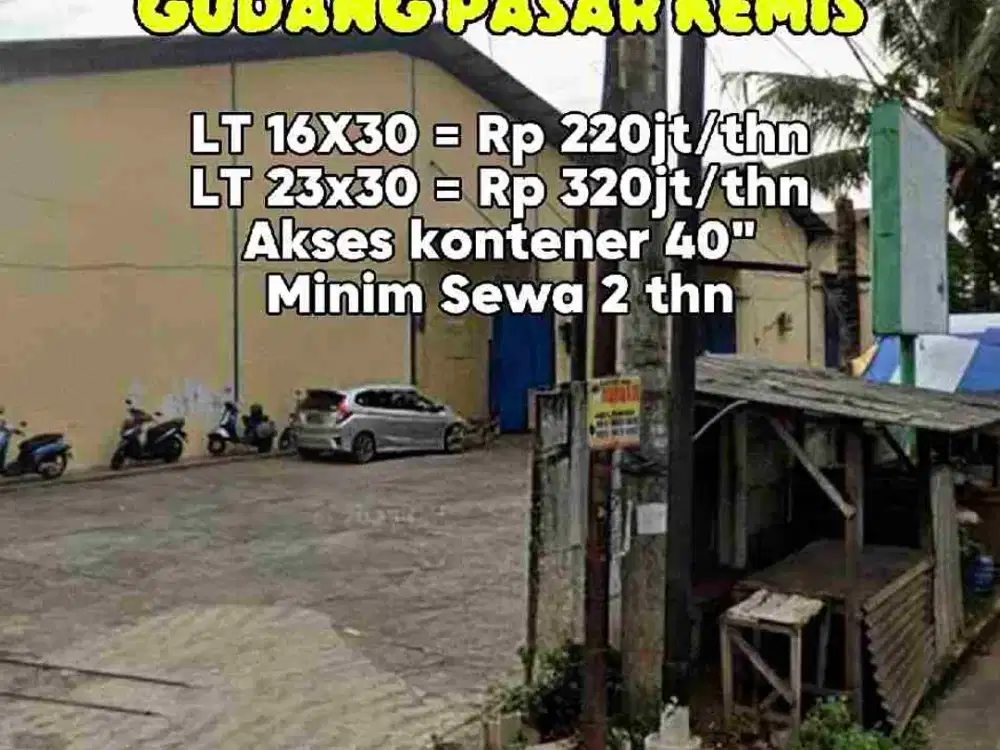 Wilson Disewakan gudang akses kontener 40 di pasar kemis