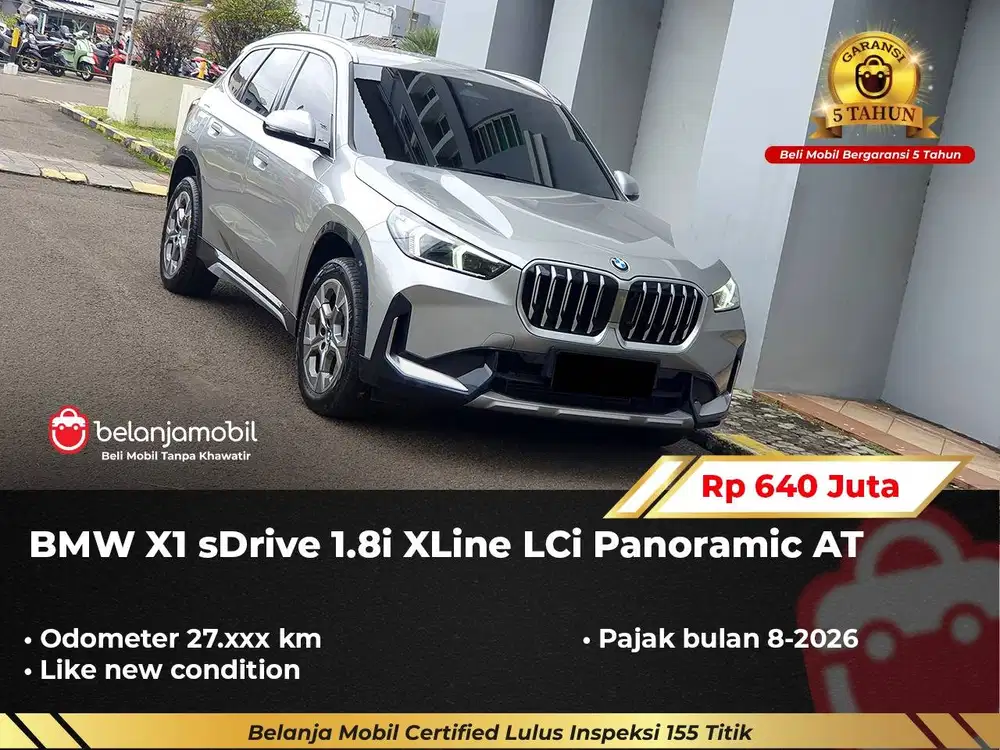 [ LOW KM ] BMW X1 X 1 sDrive 1.8i XLine LCi AT Silver 2023/2024