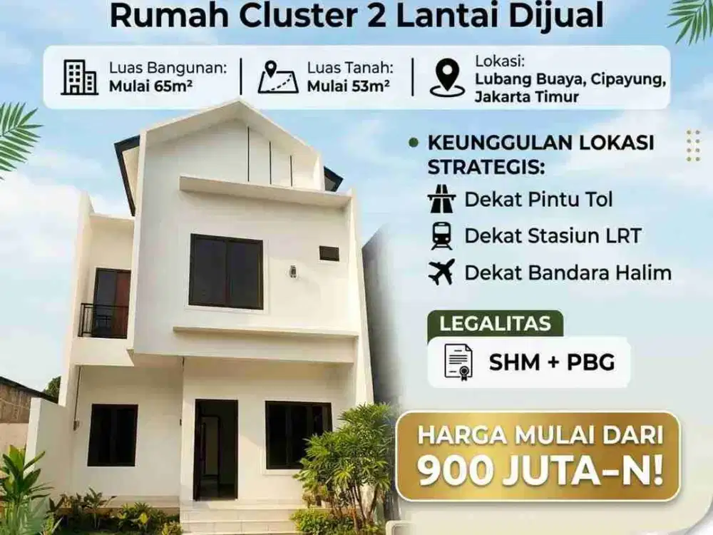 Rumah 2 Lantai Lubang Buaya Cipayung Pondok Gede Bambu Apus Halim Jakarta Timur, Akses Dan Lokasi Strategis di Jakarta Timur