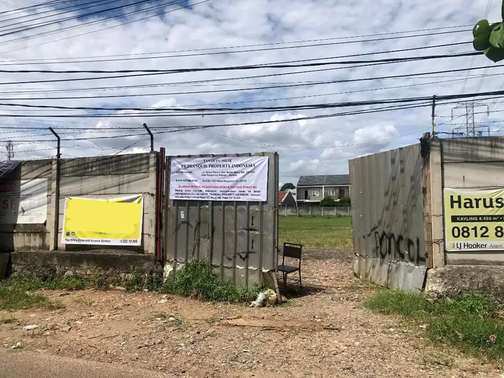 Dijual Tanah Komersial Jalan Serua Poncol, Ciputat - Tangerang Selatan