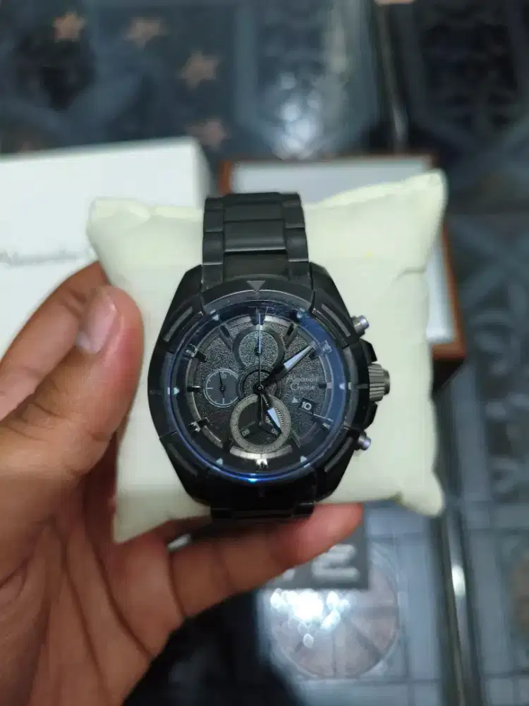 Alexandre Christie AC 6621 MC Black List Blue Stainless Steel