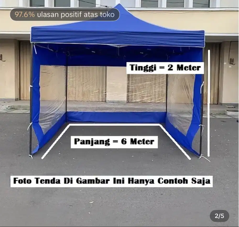 SET TENDA LIPAT & PENUTUP MIKA NEW