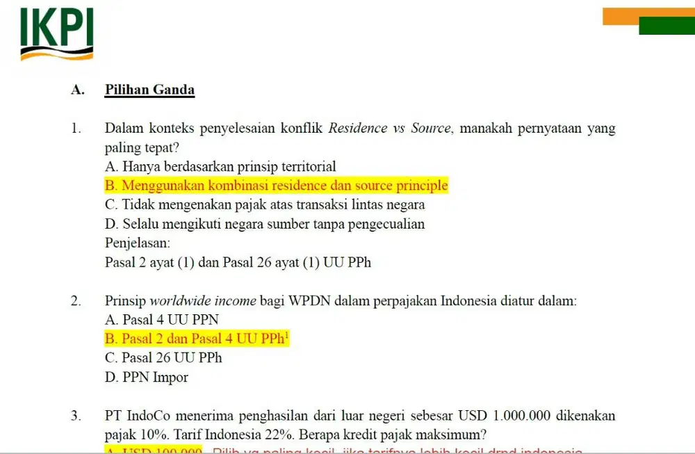 KUMPULAN MATERI & SOAL LATIHAN USKP C (BIMBEL IKPII)