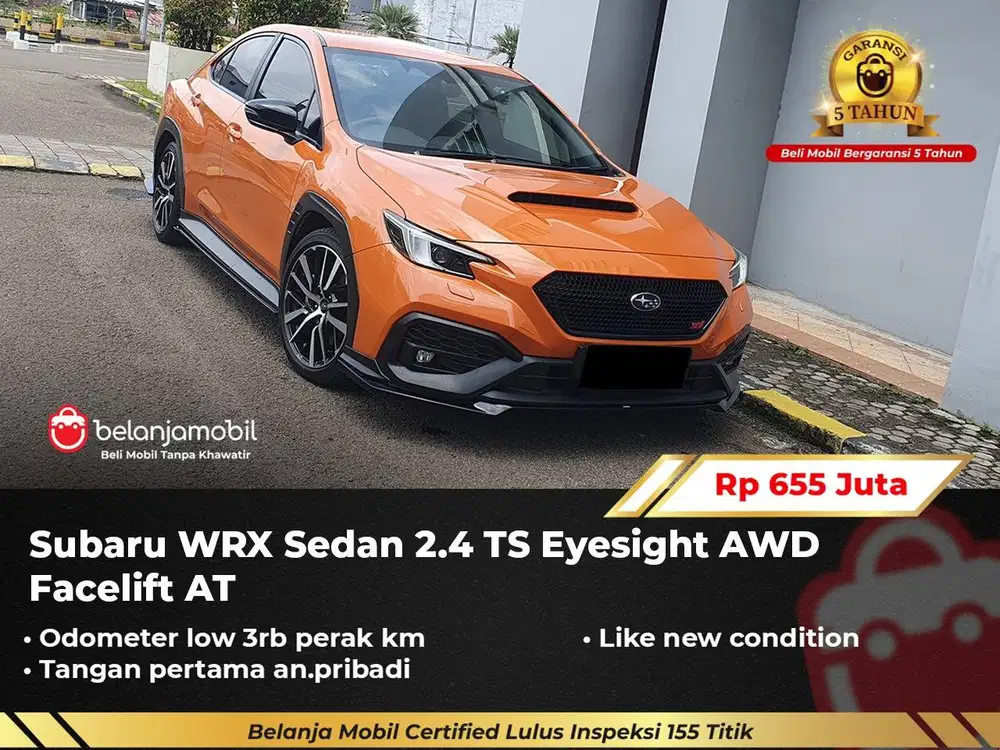 [ LOW KM 3RB ] Subaru WRX Sedan 2.4 TS Eyesight AWD 2023/2024