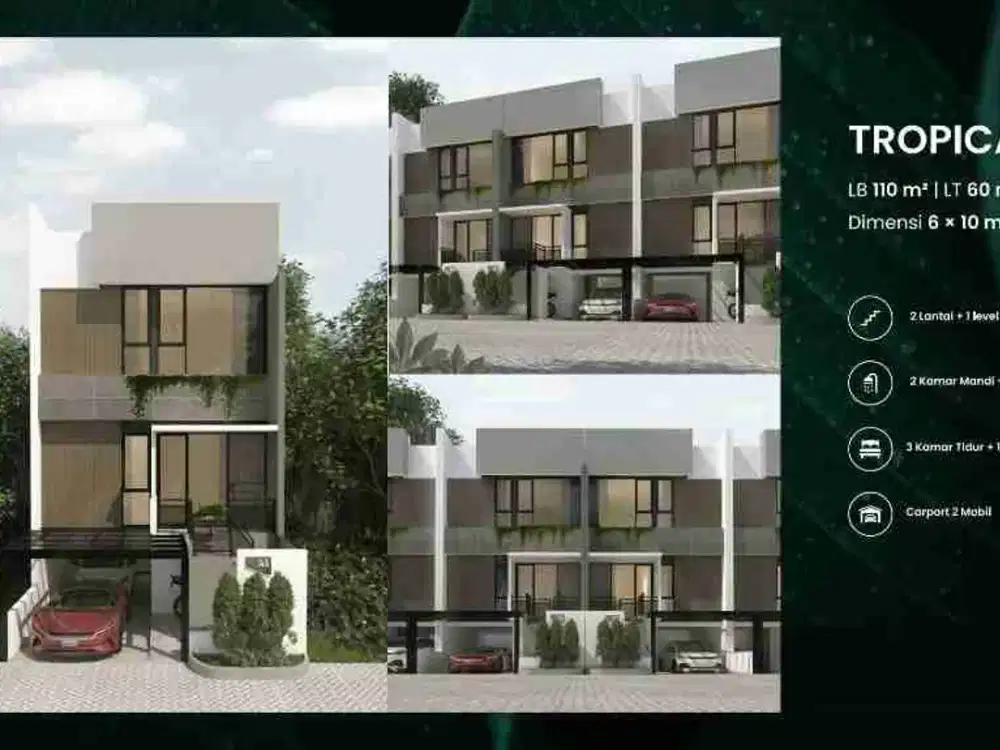 Rumah Baru Di Dago Kota Bandung 2 Lt + Rooftop Cluster (Akses 2 Mobil) Jual/dijual