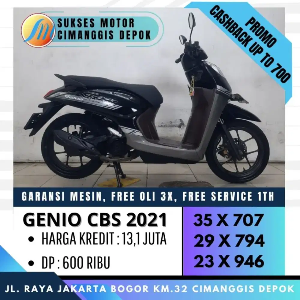 TERMURAH GENIO CBS 2021 DP HANYA 600 BERGARANSI [SUKSES MOTOR]