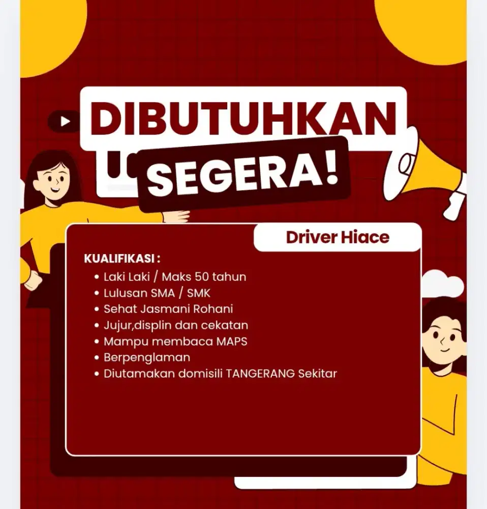 BUTUH CEPAT DRIVER