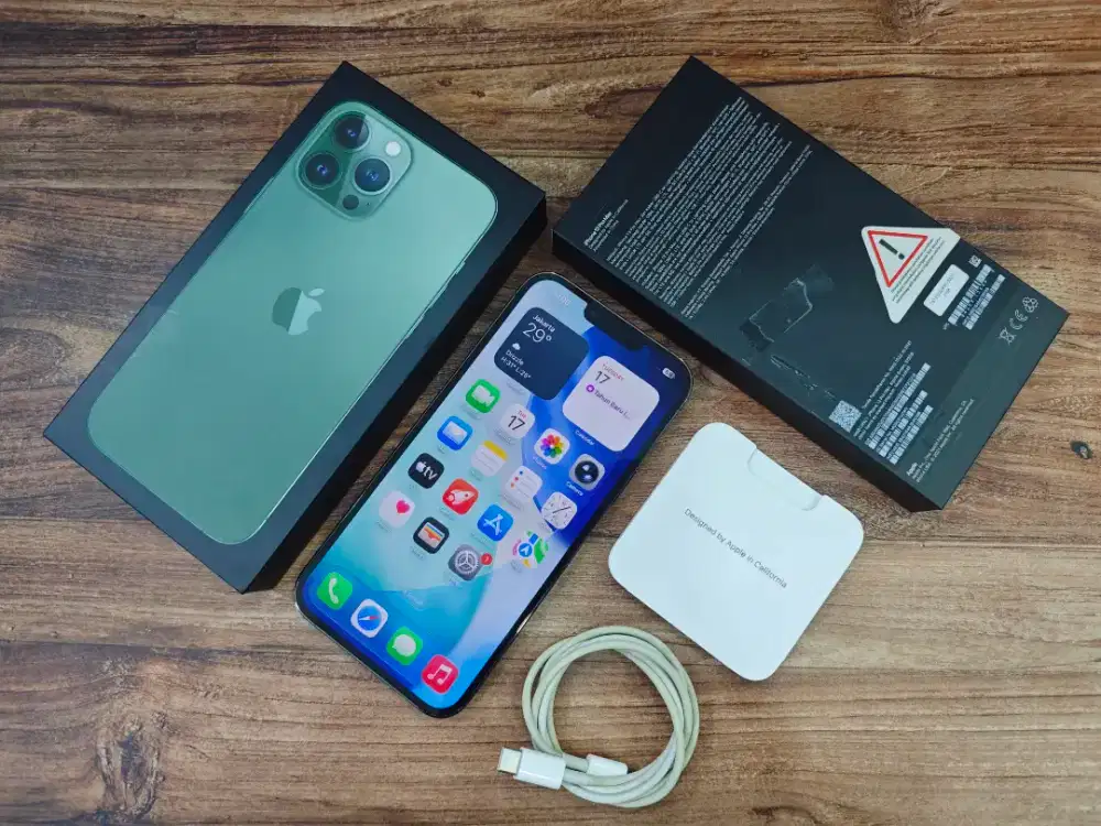 Apple Iphone 13 Pro Max 512GB Green Ex ibox Lengkap Normal bs COD
