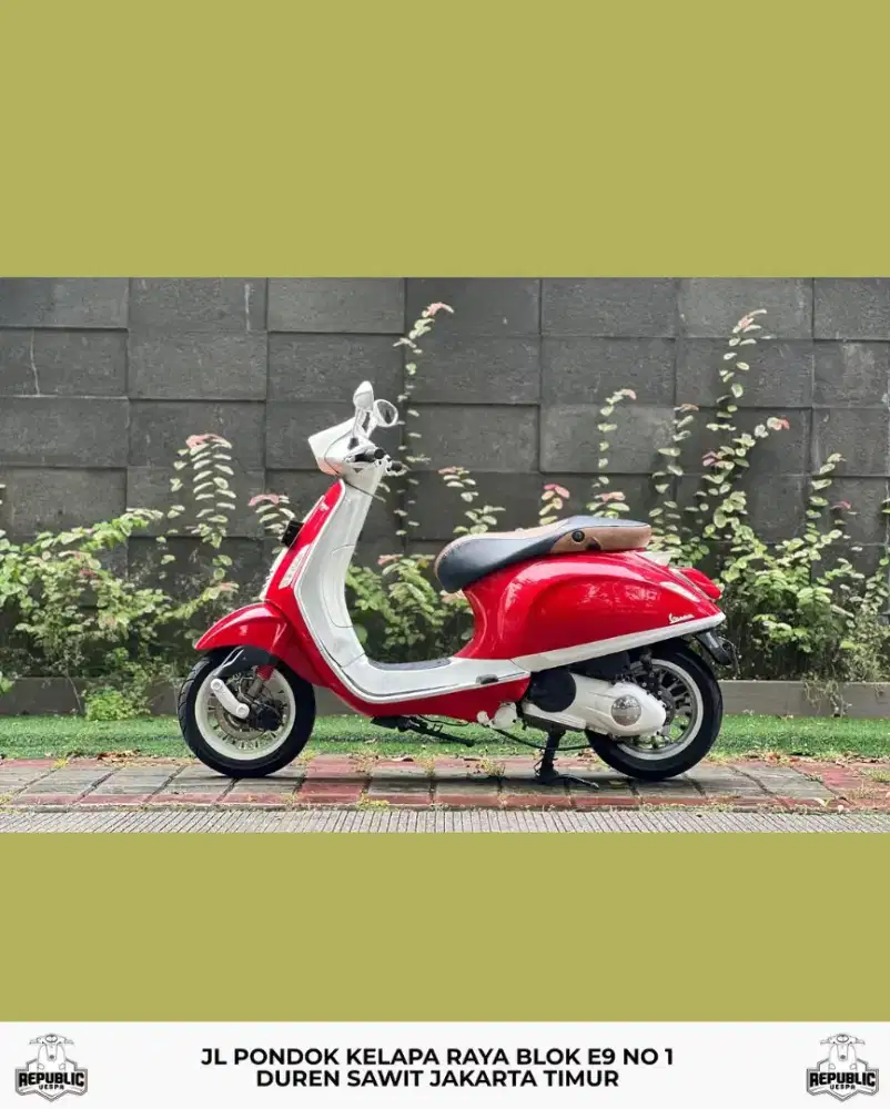 PIAGGOO VESPA SPRINT 150 3V IE TH 2014 WARNA MERAH PERFECT