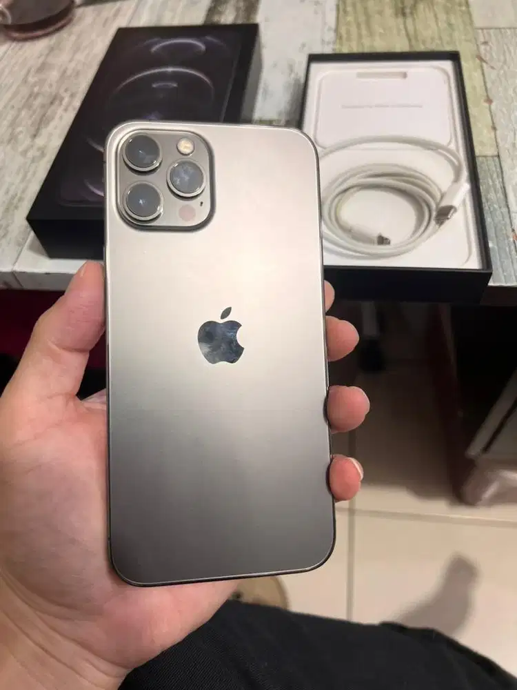 Iphone 12 promax 256 ibox fullset original mulus banget harga net aja