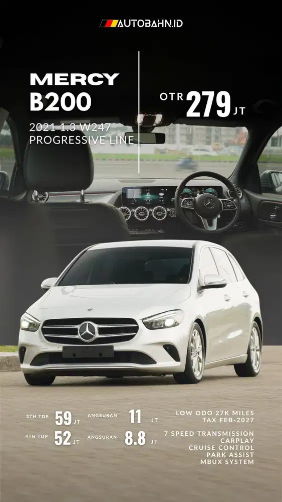 MPV Terbaik! Mercedes Benz B200 1.3 Progressive Line 2019 a200 x1