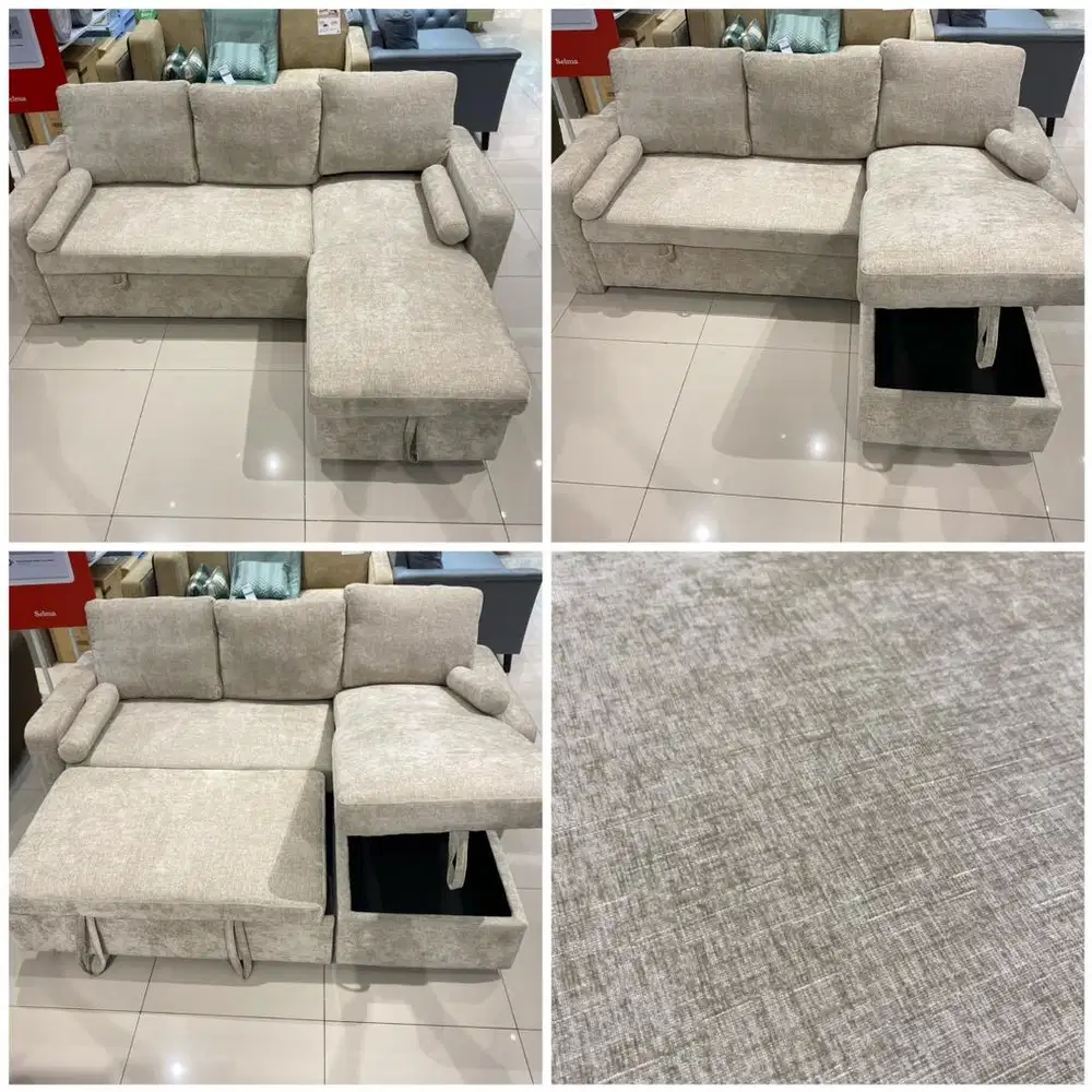 SOFA BED SUDUT + PENYIMPANAN