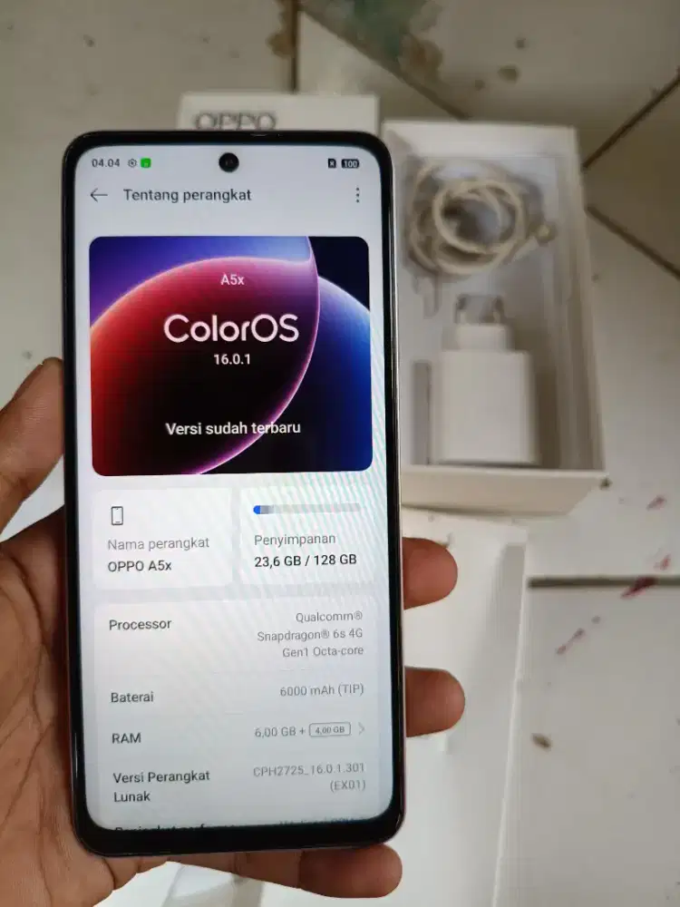 Hp oppo A5X ram 6/128 gb (FULLSET)