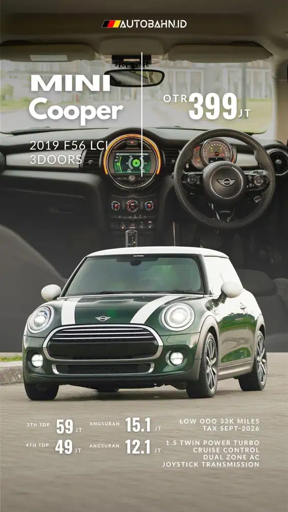 #Team BRG! Mini Cooper 3 Doors Turbo F56 2019 warranty! 330i a200