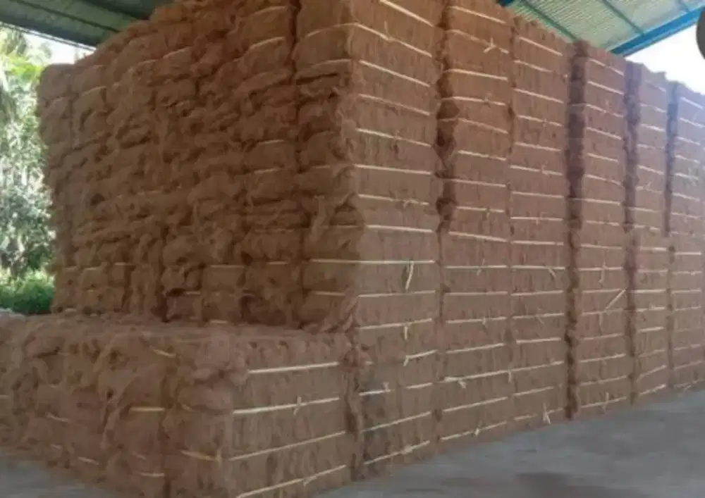 Cocofibre serat sabut kelapa kering jemur dlm balpres 50 Kg an